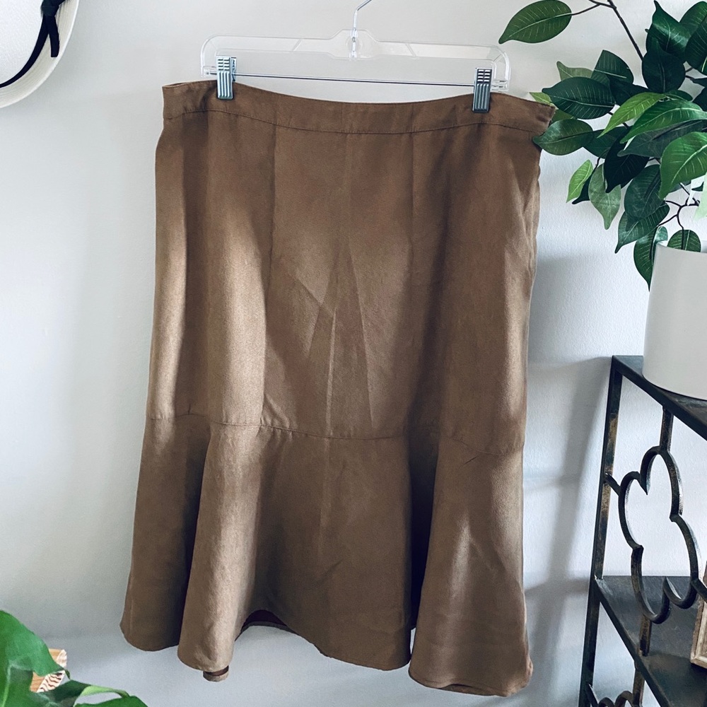 Suede skirt